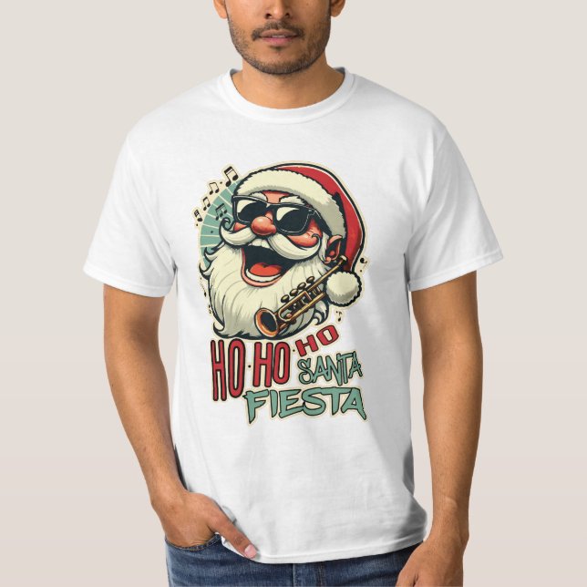 Camiseta Guay divertido Santa Claus con gafas de sol - Ho-h (Anverso)