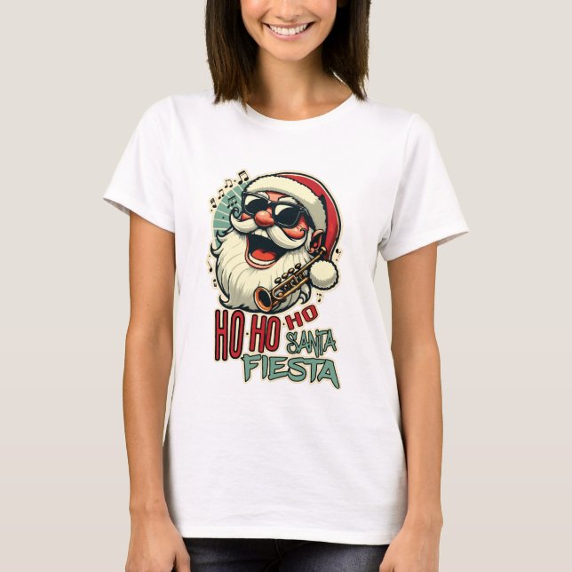 Camiseta Guay divertido Santa Claus con gafas de sol - Ho-h (Anverso)