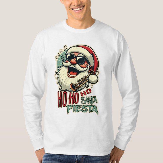Camiseta Guay divertido Santa Claus con gafas de sol - Ho-h (Anverso)