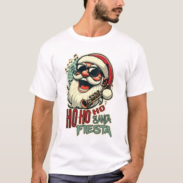 Camiseta Guay divertido Santa Claus con gafas de sol - Ho-h (Anverso)