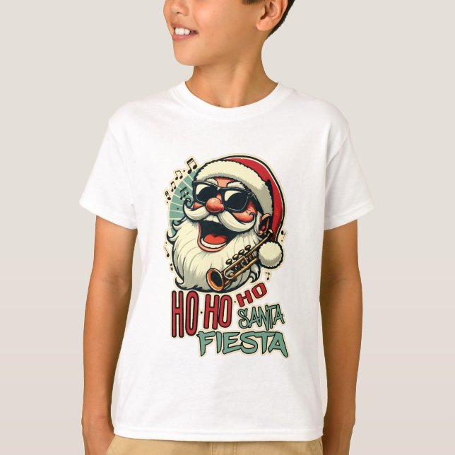 Camiseta Guay divertido Santa Claus con gafas de sol - Ho-h (Anverso)
