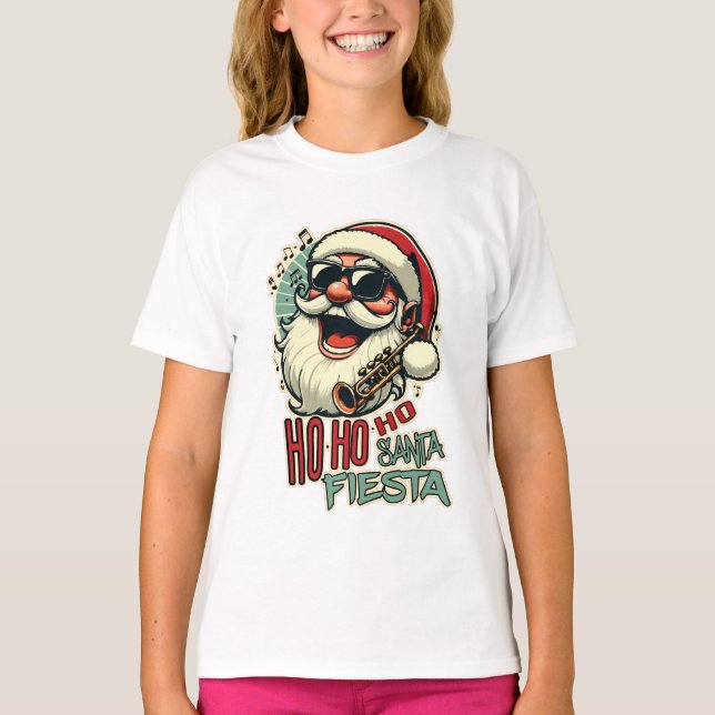 Camiseta Guay divertido Santa Claus con gafas de sol - Ho-h (Anverso)