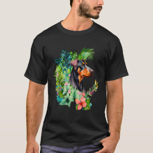 Camiseta Guay Doberman Art Painting Gráfico Colorful Do