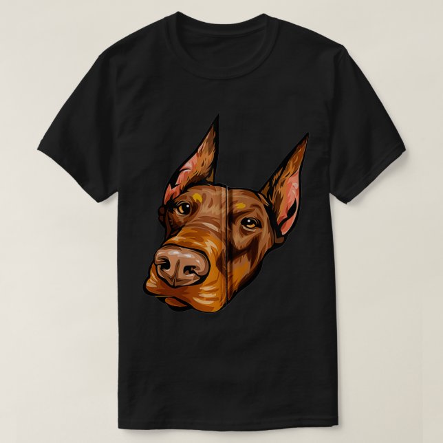 Camiseta Guay Doberman Dog Face Zip (Diseño del anverso)