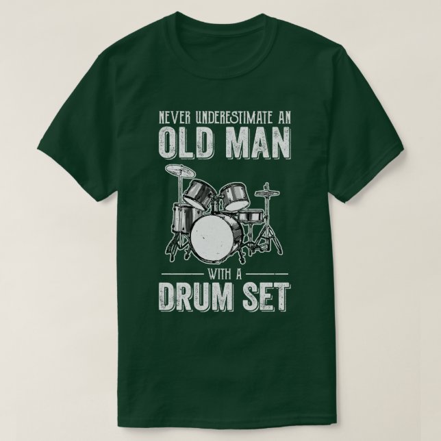 Camiseta Guay Drummer Art Men Dad Drum Set Drum Kit (Diseño del anverso)