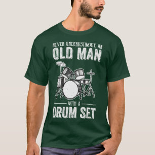 Camiseta Guay Drummer Art Men Dad Drum Set Drum Kit