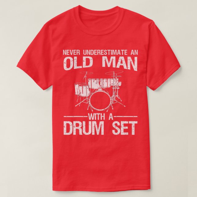 Camiseta Guay Drummer Art Men Dad Drum Set Drum Kit (Diseño del anverso)