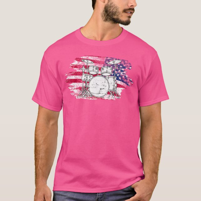 Camiseta Guay Drummer Art Para Hombres Mujeres Estados Unid (Anverso)
