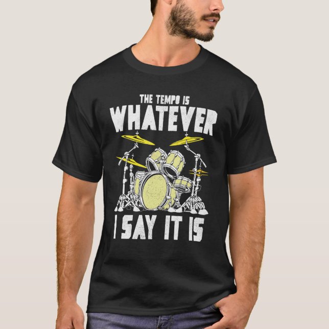 Camiseta Guay Drummer Gráfica Hombres Mujeres Juego de Tamb (Anverso)