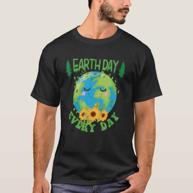 Camiseta Guay Earth Day Sunflower Cita el Día de la Tierra  (Anverso)