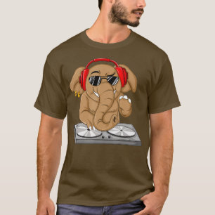 Camiseta Guay Elephant DJ Funny Fiesta Mezclador de Música