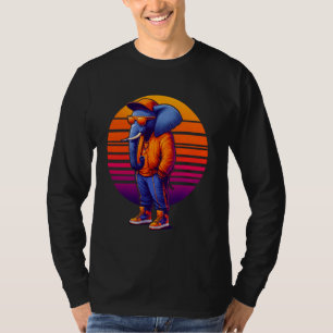 Camiseta Guay Elephant Moderno Estilo Urbano Sunset Retro A