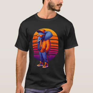 Camiseta Guay Elephant Moderno Estilo Urbano Sunset Retro A