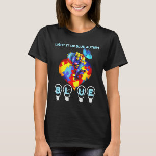 Camiseta Guay Enciende El Autismo Azul Que Uso De Azul Con 