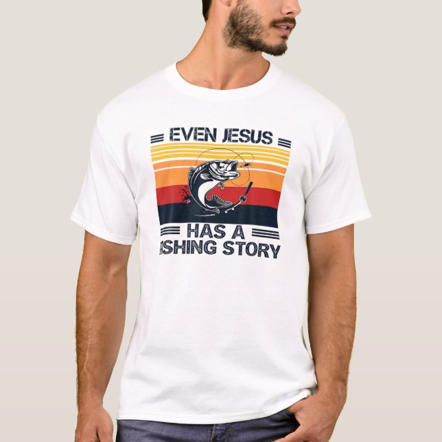 Camiseta Guay Es Una Pesca Cristiana Graciosa. Incluso Jesu (Anverso)