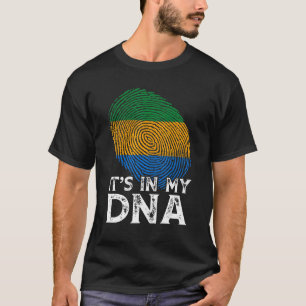 Camiseta Guay está en mi Dna Gabon Bandera huella digital P