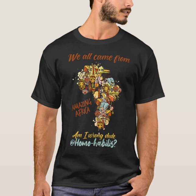 Camiseta Guay Evolución de la Humanidad Todos Somos African (Anverso)