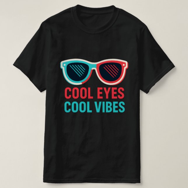 Camiseta Guay Eyes Guay Vibes Retro 3D Glasses (Diseño del anverso)