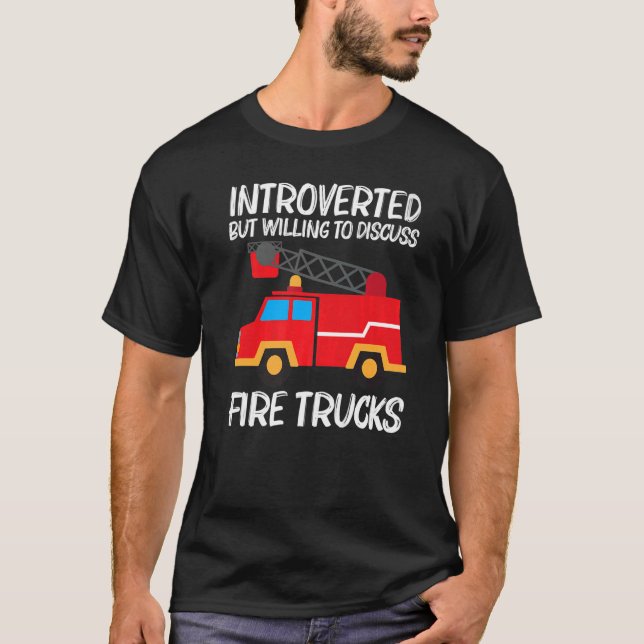 Camiseta Guay Fire Truck Art Para Hombres Mujeres Chicas Fi (Anverso)
