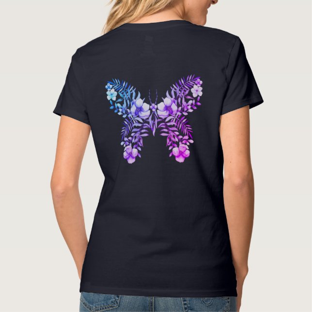 Camiseta Guay Floral Butterfly Design Monograma Shirt V-Cue (Reverso)