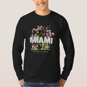 Camiseta Guay Floral Miami Beach Tees I Love Miami Pa