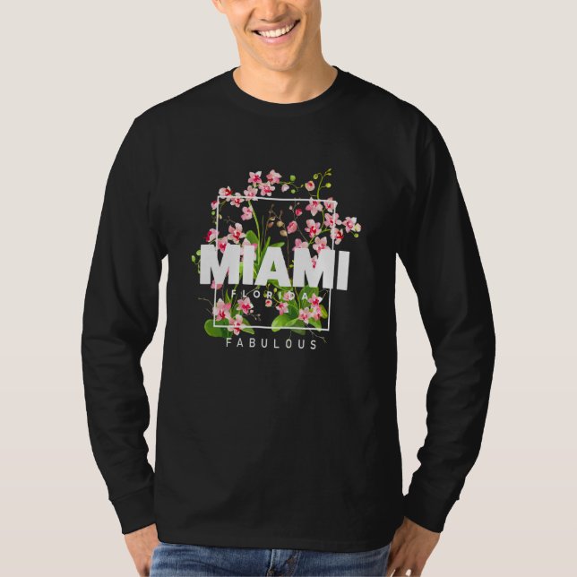 Camiseta Guay Floral Miami Beach Tees I Love Miami Pa (Anverso)