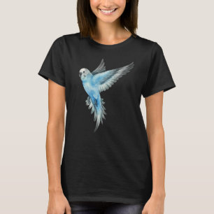 Camiseta Guay Flying Wings Blue Parakeet Budgie Bird Tropic
