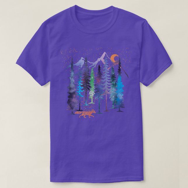 Camiseta Guay Fo In The Dark Sky Mountain Forest Gift Love (Diseño del anverso)