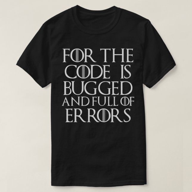Camiseta Guay For the Code está lleno de errores y diversió (Diseño del anverso)