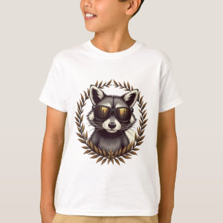 Camiseta Guay Forest Raccoon en una ilustración de gafas de