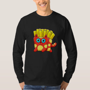Camiseta Guay French Fries Cat Novedad Gráfica Tees Guay S