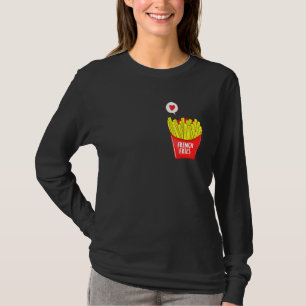 Camiseta Guay French Fries Pocket Novedad Tees Gráfico Guay