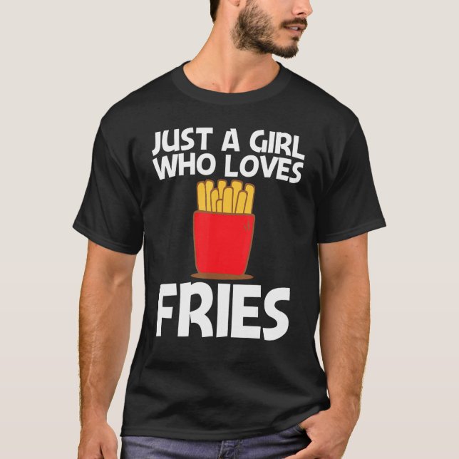 Camiseta Guay Fries Para Chicas Niños De Comida Rápida Snac (Anverso)