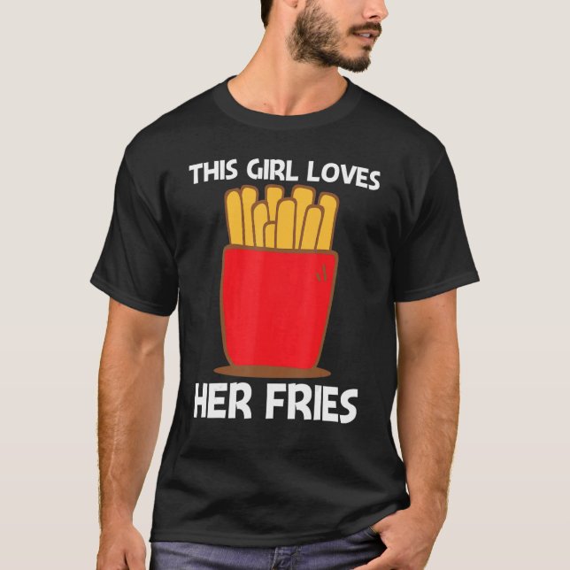 Camiseta Guay Fries Para Chicas Niños De Comida Rápida Snac (Anverso)