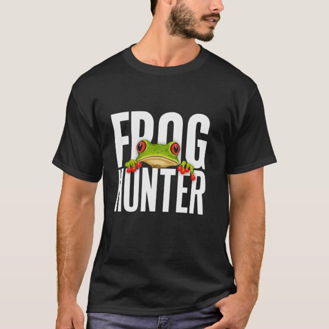 Camiseta Guay Frog Hunter Funny Design para fans de la rana (Anverso)