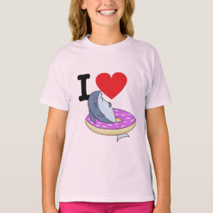 Camiseta Guay Funny graphic design love shark pun donut