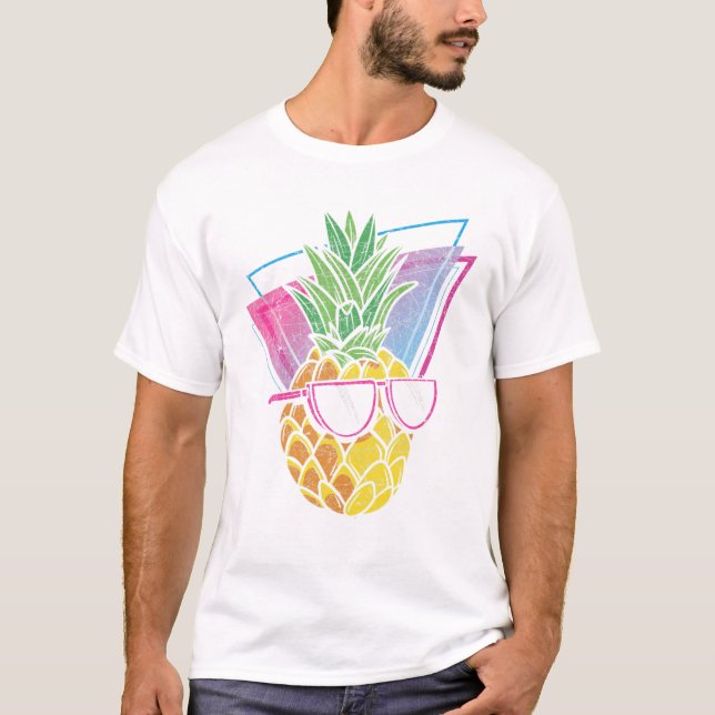 Camiseta Guay Gafas de sol Exótica Piña Vaporwave Tropica (Anverso)