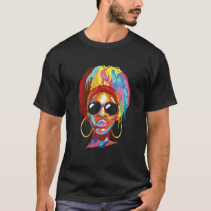 Camiseta Guay Gafas de sol Mujer negra Agua afroamericana