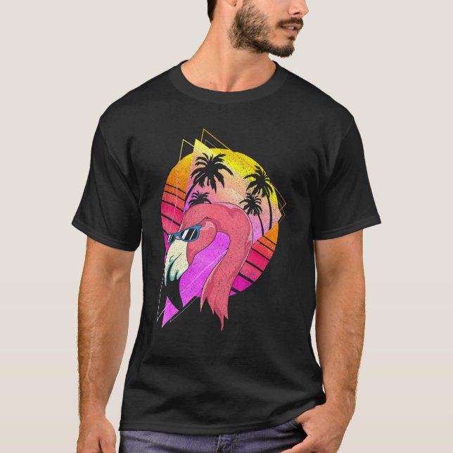 Camiseta Guay Gafas de sol Retro Palmeras Vaporwave Tropica (Anverso)