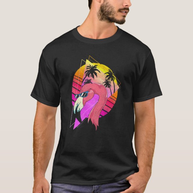 Camiseta Guay Gafas de sol Retro Palmeras Vaporwave Tropica (Anverso)