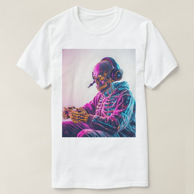 Camiseta "Guay Gamer Skeleton T-Shirt - Gracioso cráneo de  (Diseño del anverso)