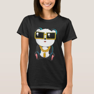 Camiseta Guay Gangsta Panda Bear Bling Hip Hop Music