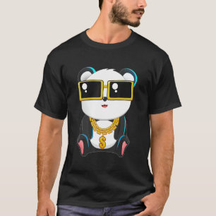 Camiseta Guay Gangsta Panda Bear Bling Hip Hop Music