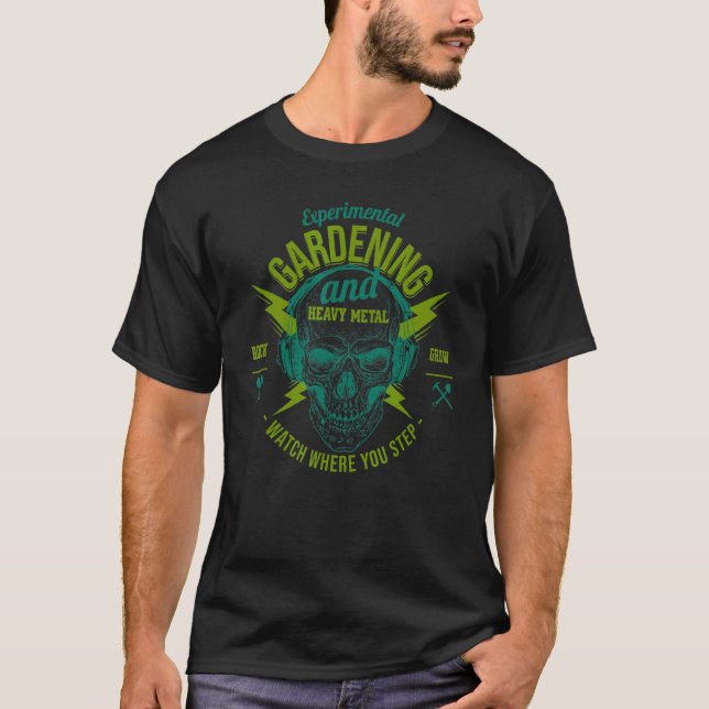 Camiseta Guay Gardening Heavy Rock Skull Para Garden M (Anverso)