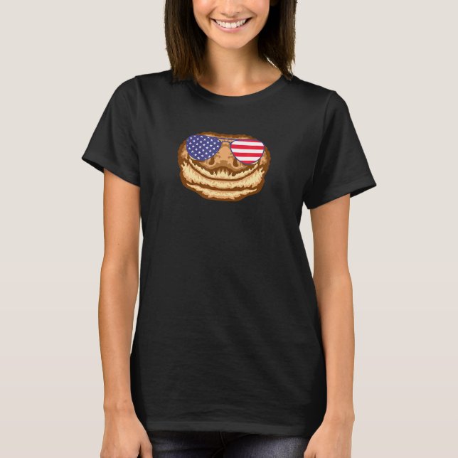 Camiseta Guay Gecko Con Bandera De Ee. Uu. Gafas De Sol (Anverso)