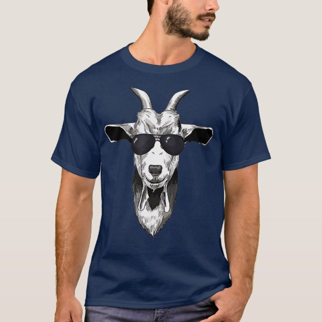 Camiseta Guay Goat con gafas de sol divertido Goat con (Anverso)