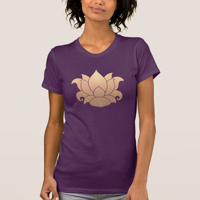 Camiseta Guay Gold Lotus Yoga Meditation Teacher Purple (Anverso)