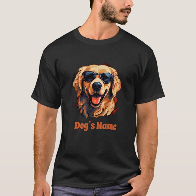 Camiseta Guay Golden Retriever Con Gafas De Sol (Anverso)