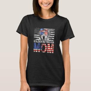 Camiseta Guay Golden Retriever Mom Usa Flag Patrioti