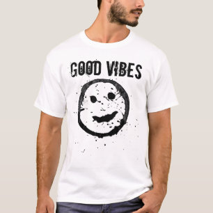 Camiseta Guay Good vibes Smile face Personalizado texto